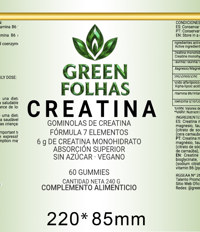 Creatina  Fórmula dos 7 Elementos