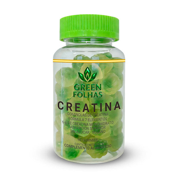 Creatina  Fórmula 7 Elementos Green Folhas creatina monohidratada fuerza y rendimiento