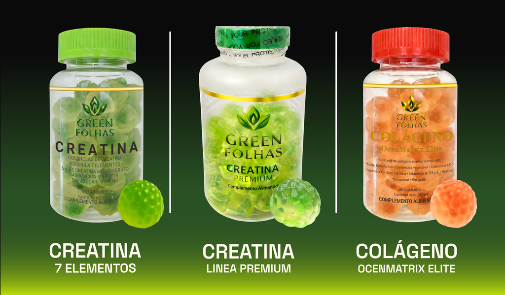 PACK TRÍO Creatina 7 + Colageno + Creatina Premium