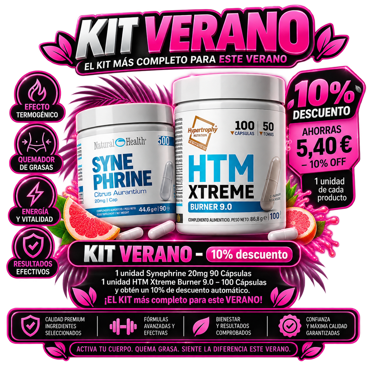 KIT de Verão para Queima de Gordura