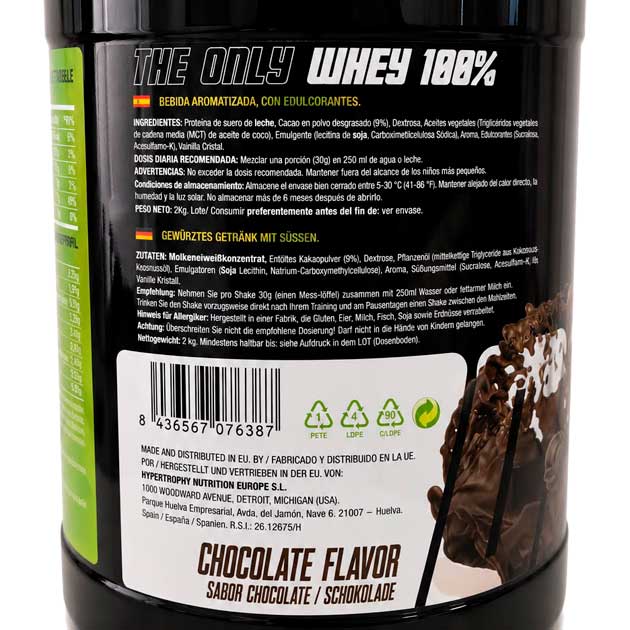 The only Whey 100% CHOCOLATE