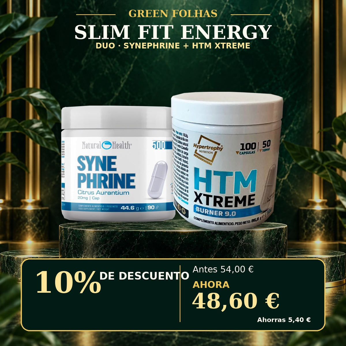 Pack Slim Fit Energy Green Folhas