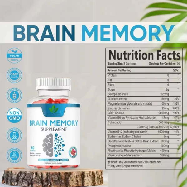 Brain Memory Gummies - Imagen 2